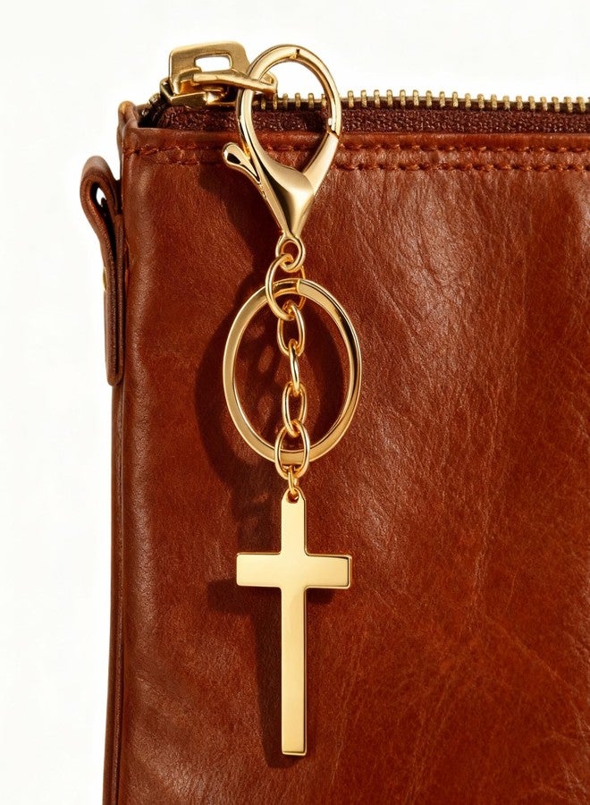 Hoheng Gold Cross Keychain Jesus Keychains Catholic Keychains Cross Accessories God Keychain Religious Gifts Christian Gift - Image 3